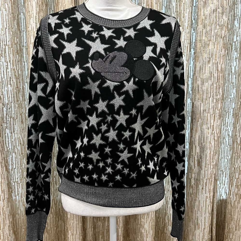NWT Marc Jacobs Black and Gray Star Mickey Mouse Sweater